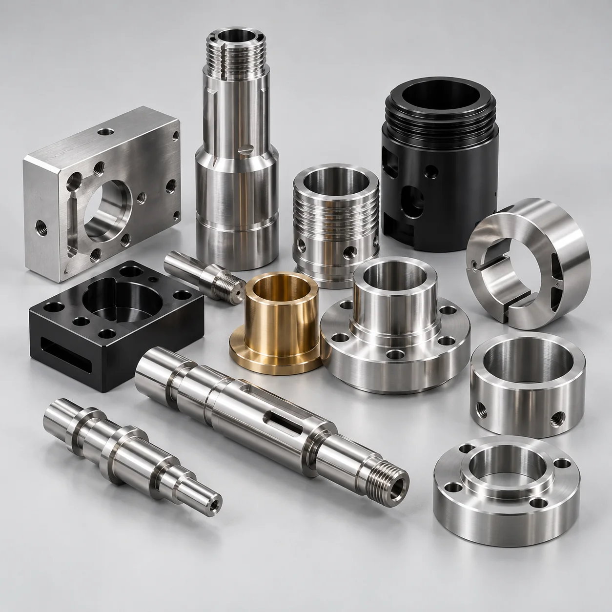 Illustrative metal component types; material grades are project specific