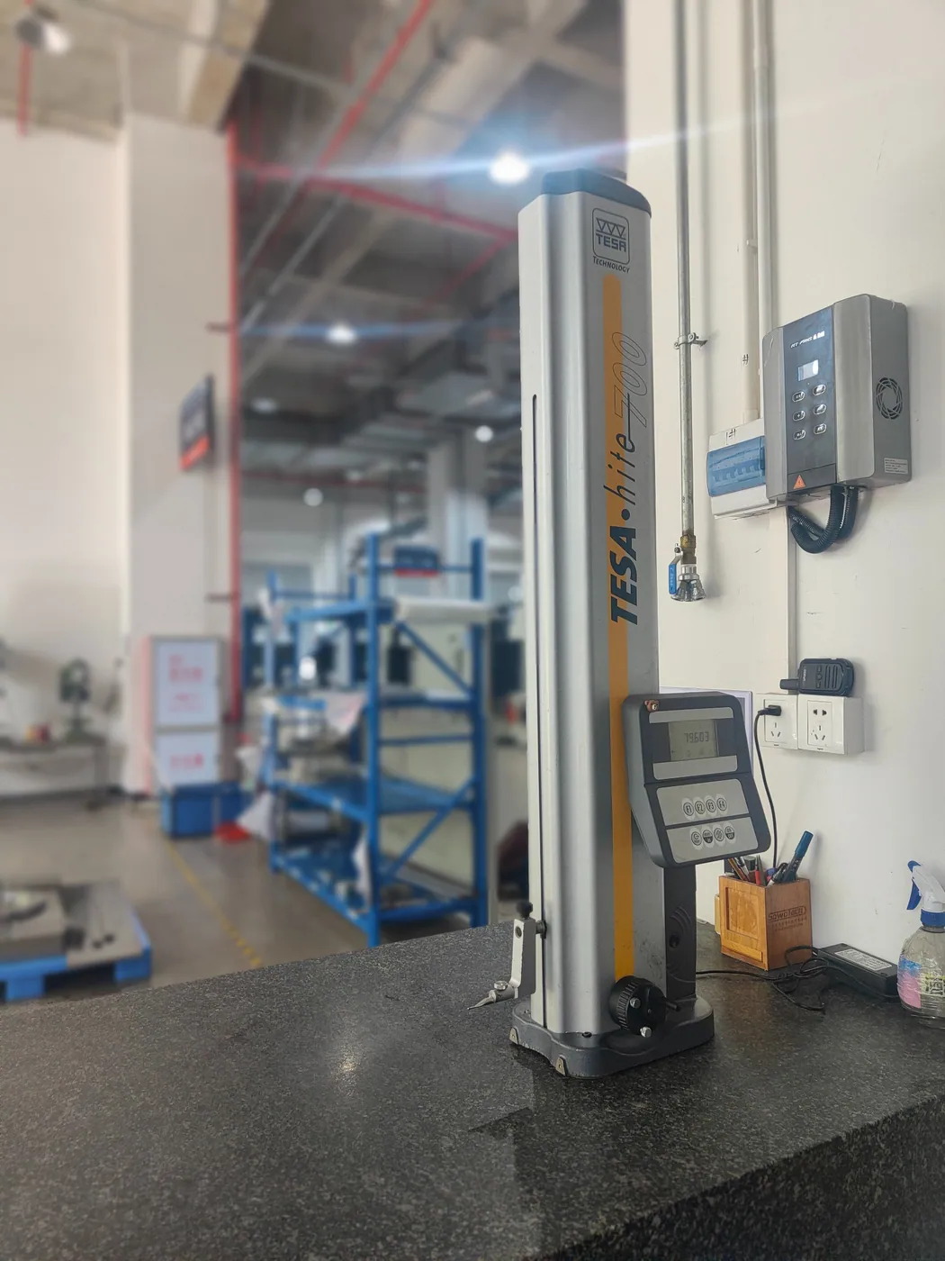 Height measurement equipment in the inspection area
